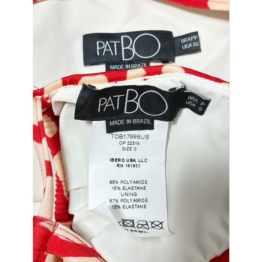 PatBo NWOT Red & White Ruffle Bikini Set XS/S - Picture 4 of 4